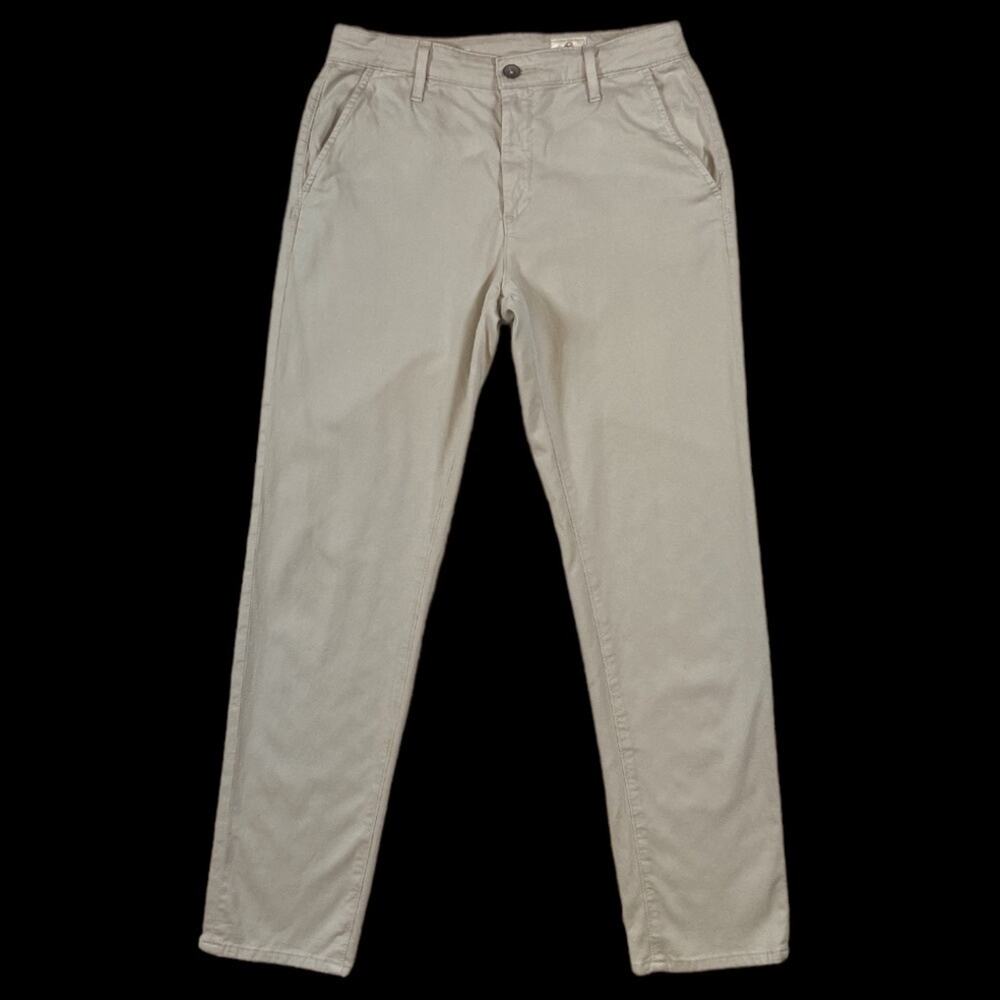 AG Adriano Goldschmied Tan Khaki Modal Cotton Mens Straight Leg Pants | Size 26R